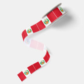 Peru-Flagge Satinband (Rückseite)