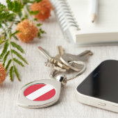 Peru-Flagge Schlüsselanhänger (Seite)