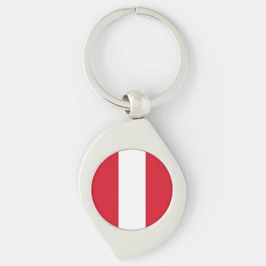 Peru-Flagge Schlüsselanhänger (Vorderseite)