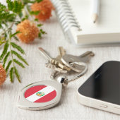 Peru-Flagge Schlüsselanhänger (Seite)