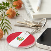 Peru-Flagge Schlüsselanhänger (Vorderseite rechts)