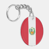 Peru-Flagge Schlüsselanhänger (Vorderseite links)