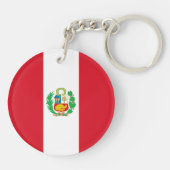 Peru-Flagge Schlüsselanhänger (Rückseite)