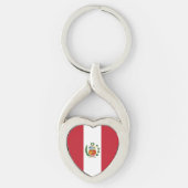 Peru-Flagge Schlüsselanhänger (Vorderseite)