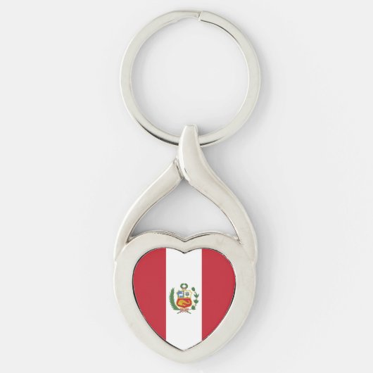 Peru-Flagge Schlüsselanhänger (Vorderseite)