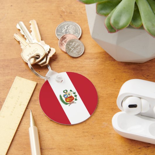 Peru-Flagge Schlüsselanhänger (Schreibtisch)
