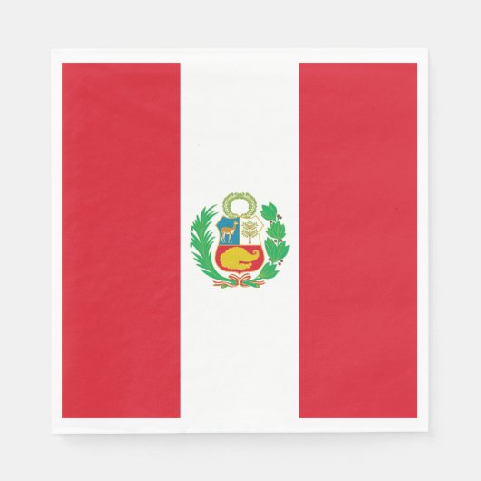 Peru-Flagge Serviette (Vorderseite)