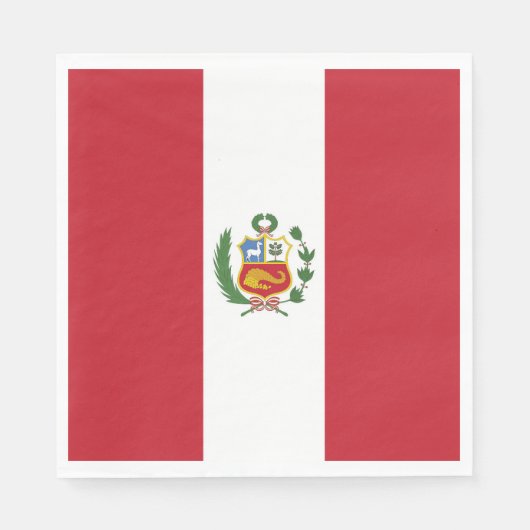 Peru-Flagge Serviette (Vorderseite)