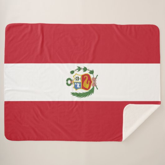 Peru-Flagge Sherpadecke (Vorderseite (Horizontal))