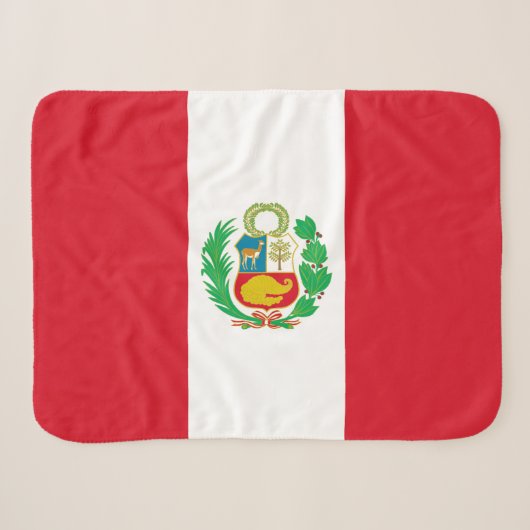 Peru-Flagge Sherpadecke (Vorderseite (Horizontal))