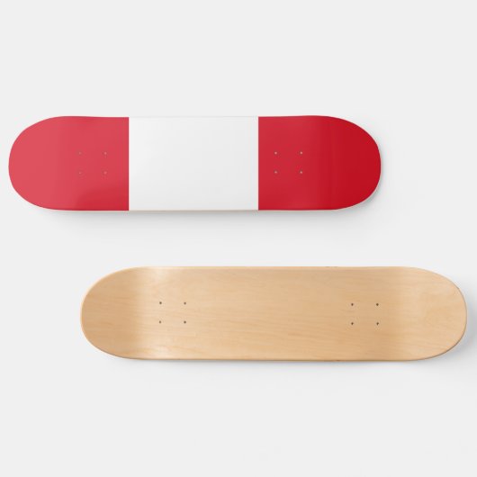 Peru-Flagge Skateboard (Horizontal)