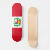 Peru-Flagge Skateboard (Vorderseite)