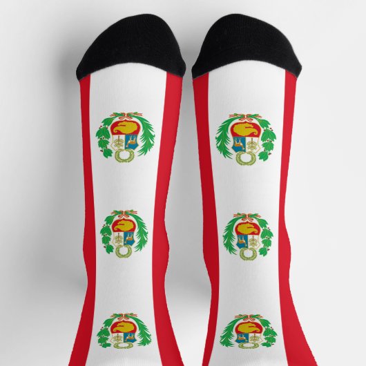 Peru-Flagge Socken (Oben)