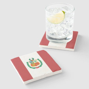 Peru-Flagge Steinuntersetzer
