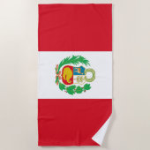 Peru-Flagge Strandtuch (Vorderseite)