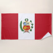 Peru-Flagge Strandtuch (Vorderseite)