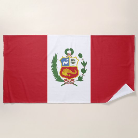 Peru-Flagge Strandtuch (Vorderseite)