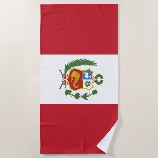 Peru-Flagge Strandtuch (Vorderseite)