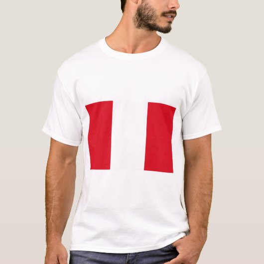 Peru-Flagge T-Shirt (Vorderseite)