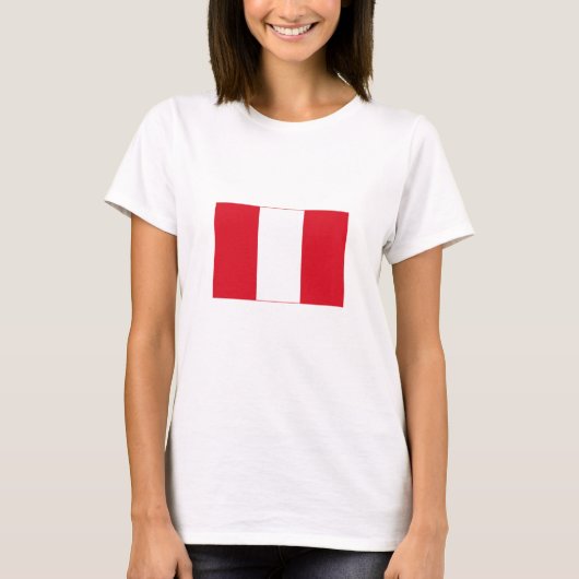 Peru-Flagge T-Shirt (Vorderseite)