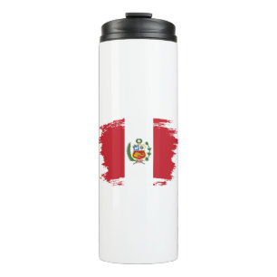 Peru-Flagge Thermosbecher