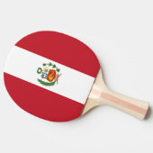 Peru-Flagge Tischtennis Schläger (Seitenansicht)