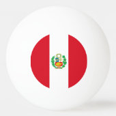 Peru-Flagge Tischtennisball (Rückseite)