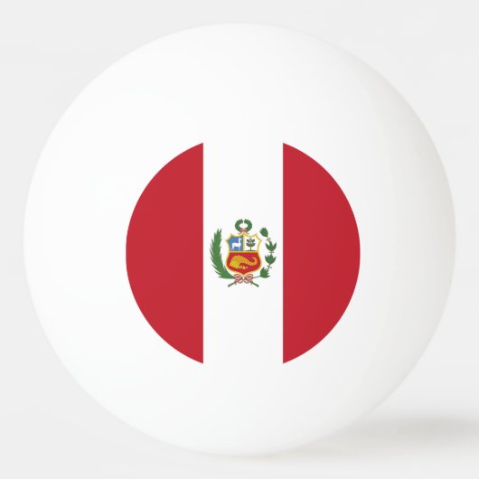 Peru-Flagge Tischtennisball (Vorderseite)
