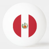 Peru-Flagge Tischtennisball (Rückseite)
