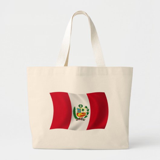 Peru-Flagge-Tragetasche Jumbo Stoffbeutel (Vorne)