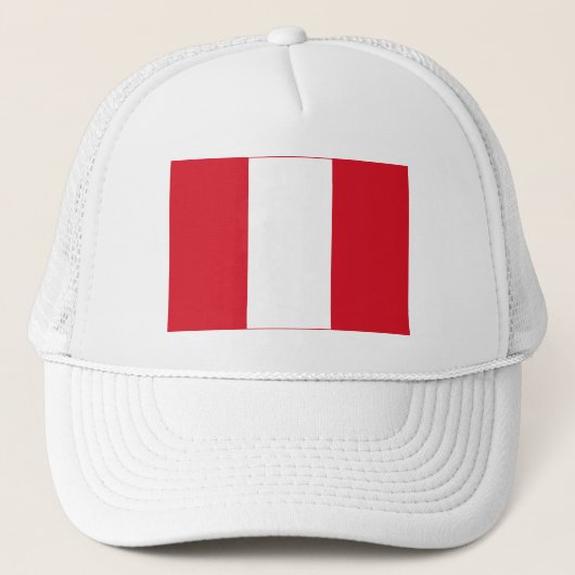 Peru-Flagge Truckerkappe (Vorderseite)