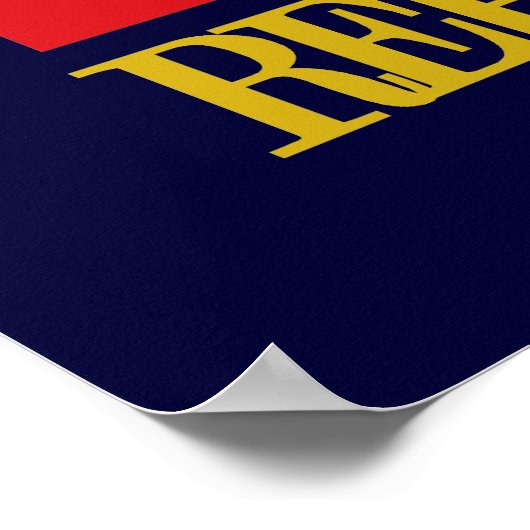 Peru-Flagge und COA Poster (Ecke)