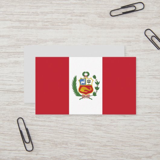 Peru-Flagge Visitenkarte (Vorderseite/Rückseite Beispiel)