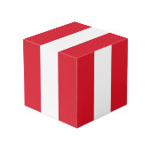 Peru-Flagge Würfel (Rückseite Schrägansicht)