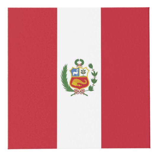 Peru-Flagge Würfel (Vorderseite)
