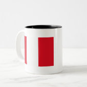 Peru-Flagge Zweifarbige Tasse (Vorderseite Links)