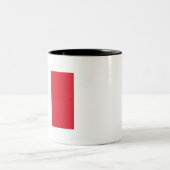 Peru-Flagge Zweifarbige Tasse (Mittel)