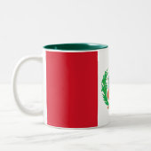 Peru-Flagge Zweifarbige Tasse (Links)