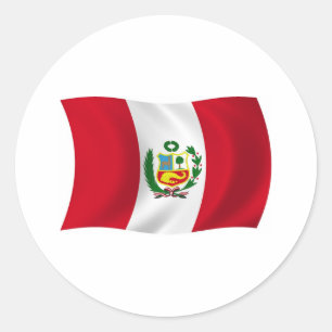 Peru-Flaggen-Aufkleber Runder Aufkleber