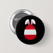 Peru-Flaggen-Ei-Hasenohren Peruanischer Ostersonnt Button (Vorne & Hinten)