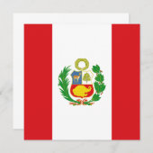 Peru-Flaggen-Einladung Einladung (Vorne/Hinten)