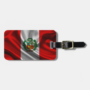 Peru-Flaggen-Gewebe Gepäckanhänger