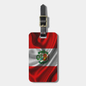 Peru-Flaggen-Gewebe Gepäckanhänger (Vorderseite vertikal)