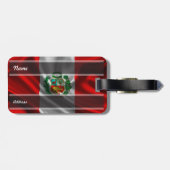 Peru-Flaggen-Gewebe Gepäckanhänger (Rückseite horizontal)
