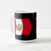 Peru-Flaggen-Tasse Kaffeetasse (Vorderseite Links)
