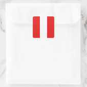 Peru-Flaggenaufkleber Quadratischer Aufkleber (Tasche)