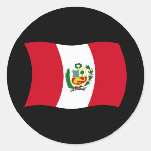 Peru-Flaggenaufkleber Runder Aufkleber