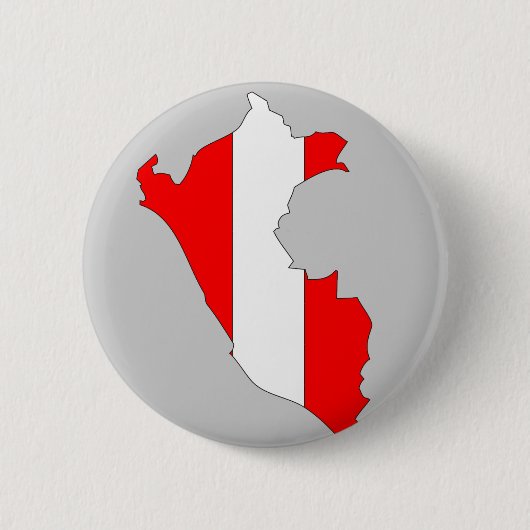 Peru-Flaggenkarte Button (Vorderseite)