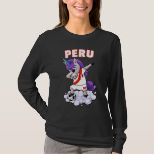 Peru Fußball Peruanischer Fußball Fussball Dabbing T-Shirt