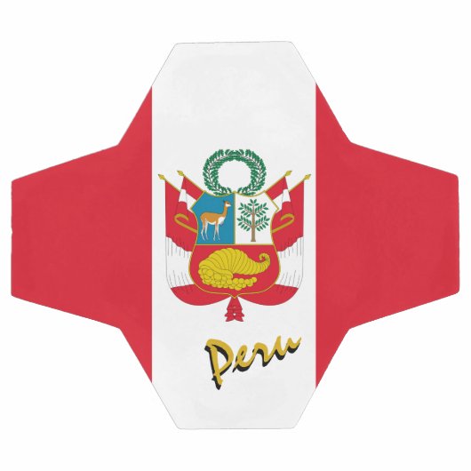 Peru Fußball und Peruanische Flagge / Sport (Flach)